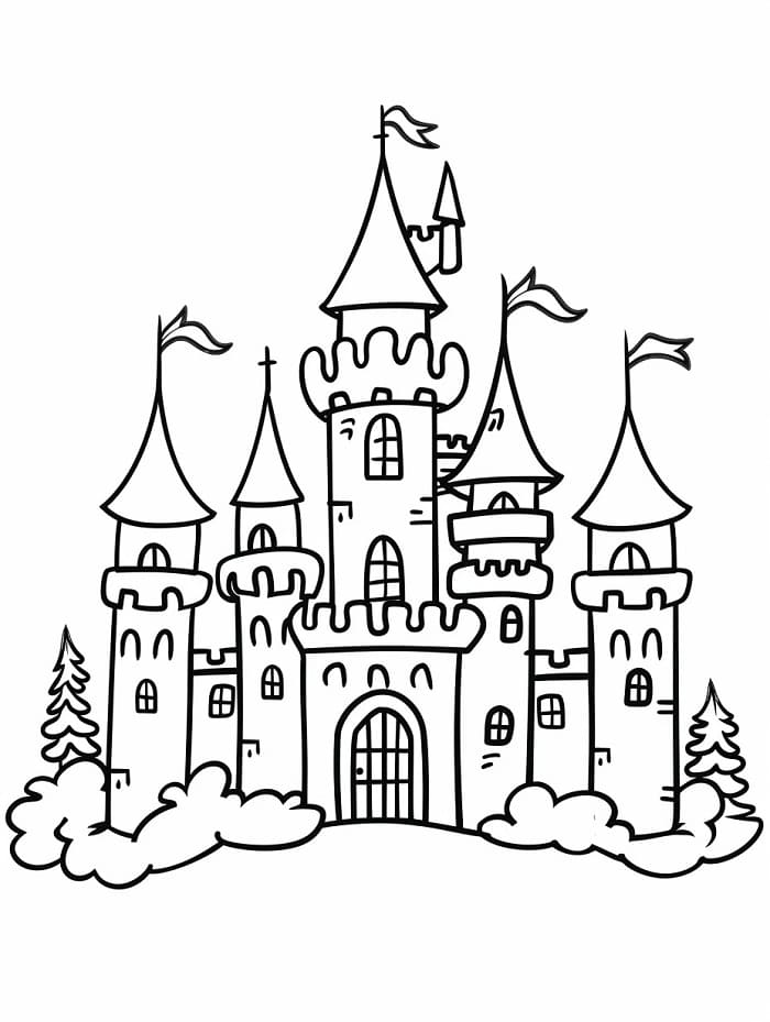 Schloss für Kinder ausmalbilder
