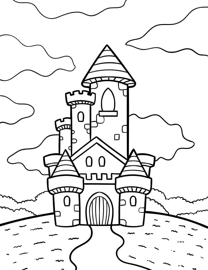 Schloss gratis ausmalbilder