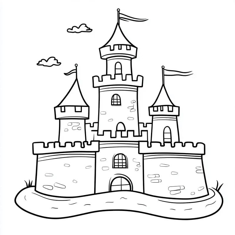 Schloss kostenlos ausmalbilder