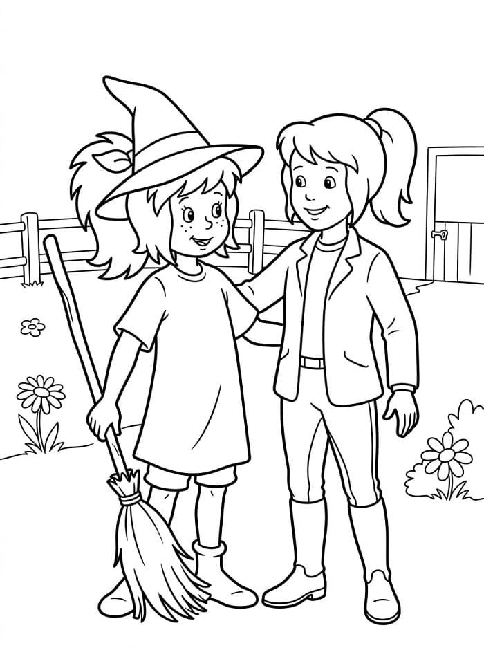 Schöne Bibi und Tina Malvorlage