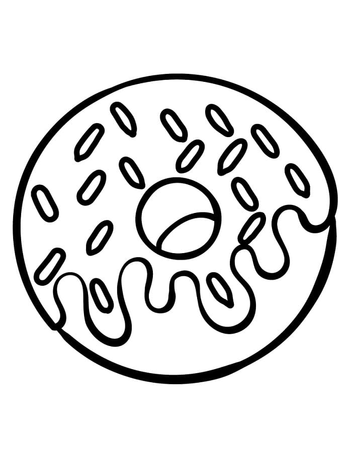 Schöner Donut ausmalbilder