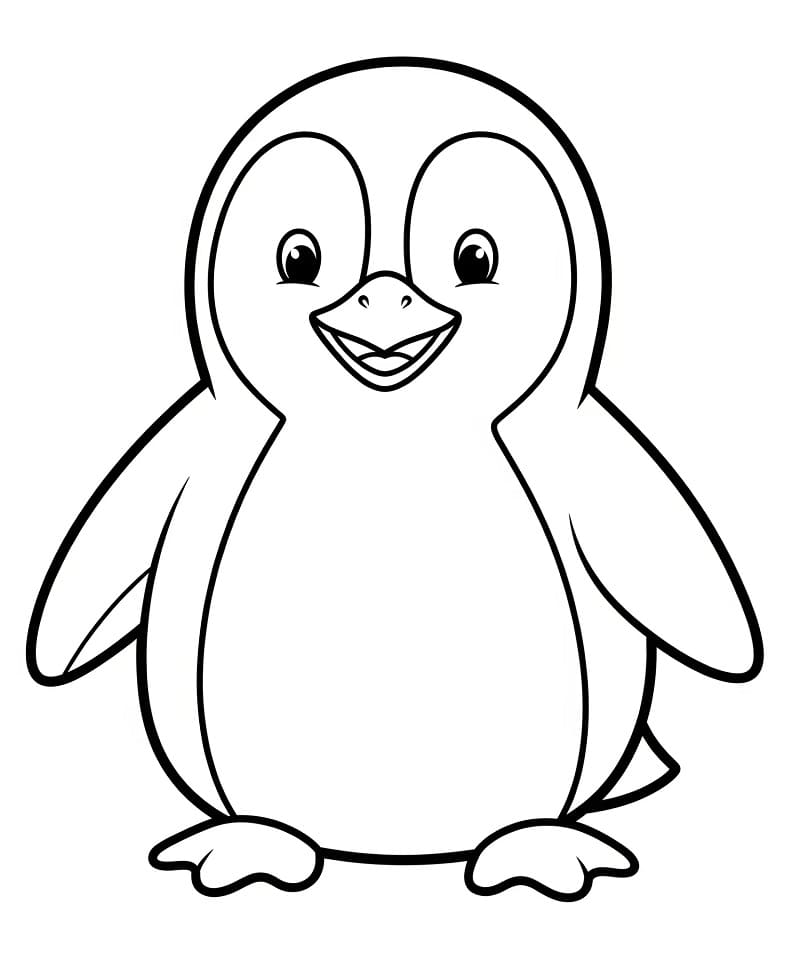 Schöner Pinguin ausmalbilder