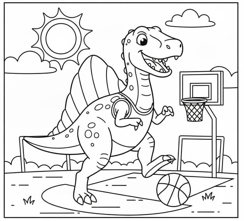 Schöner Spinosaurus ausmalbilder
