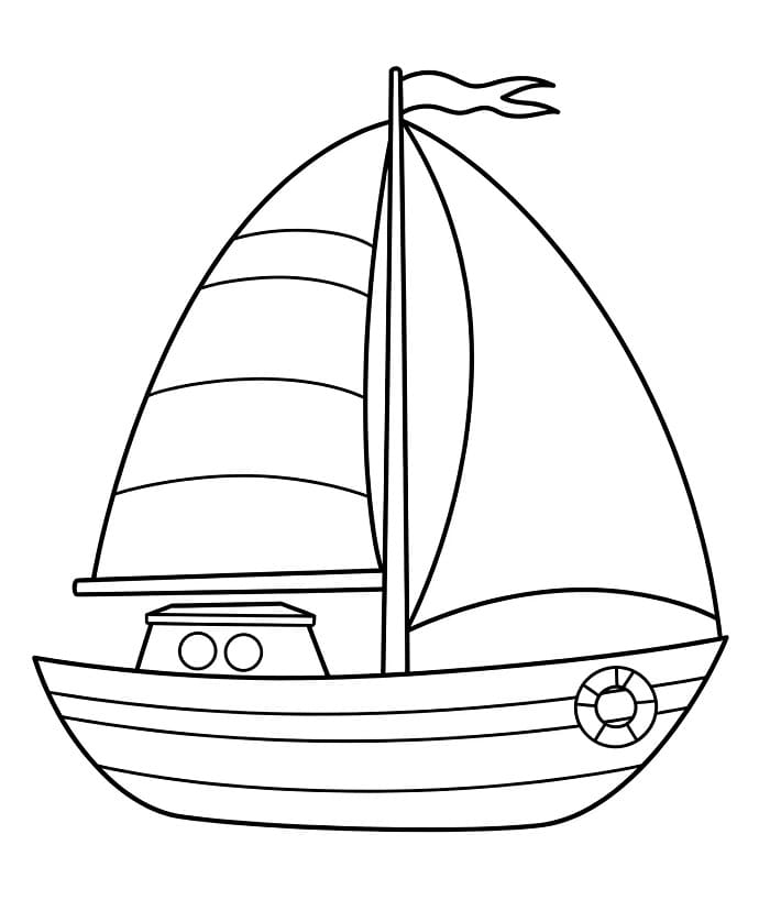 Schönes Boot ausmalbilder
