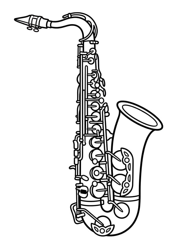 Schönes Saxophon ausmalbilder