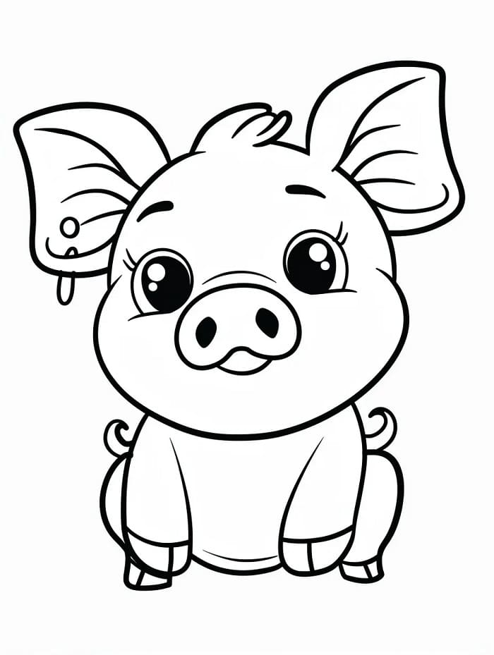 Schwein auf dem Bauernhof ausmalbilder
