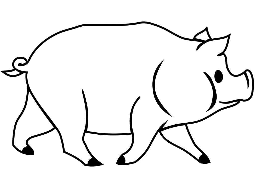 Schwein für 1-jährige Kinder ausmalbilder