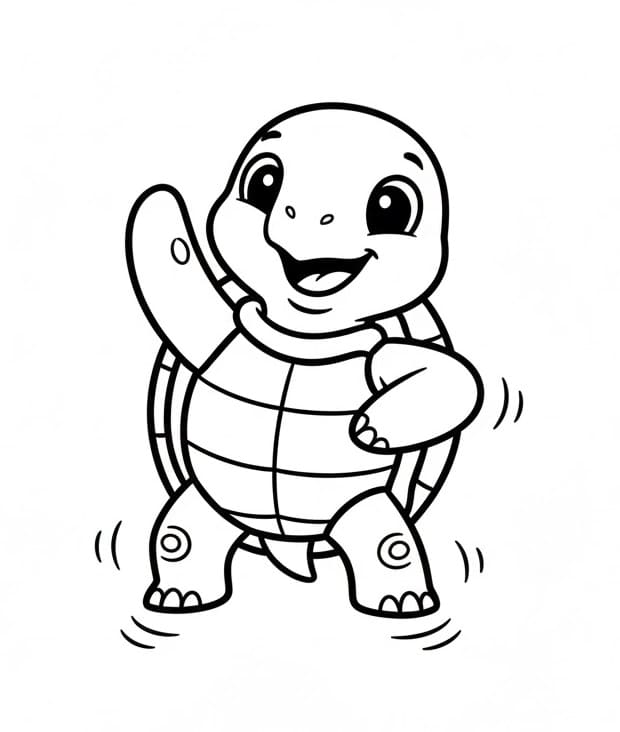 Sehr niedliche Schildkröte ausmalbilder