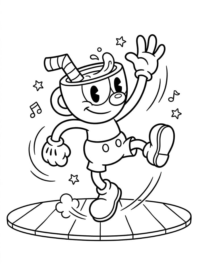 Sehr niedlicher Cuphead ausmalbilder