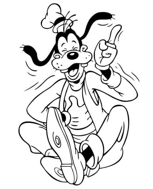 Sehr niedlicher Goofy ausmalbilder