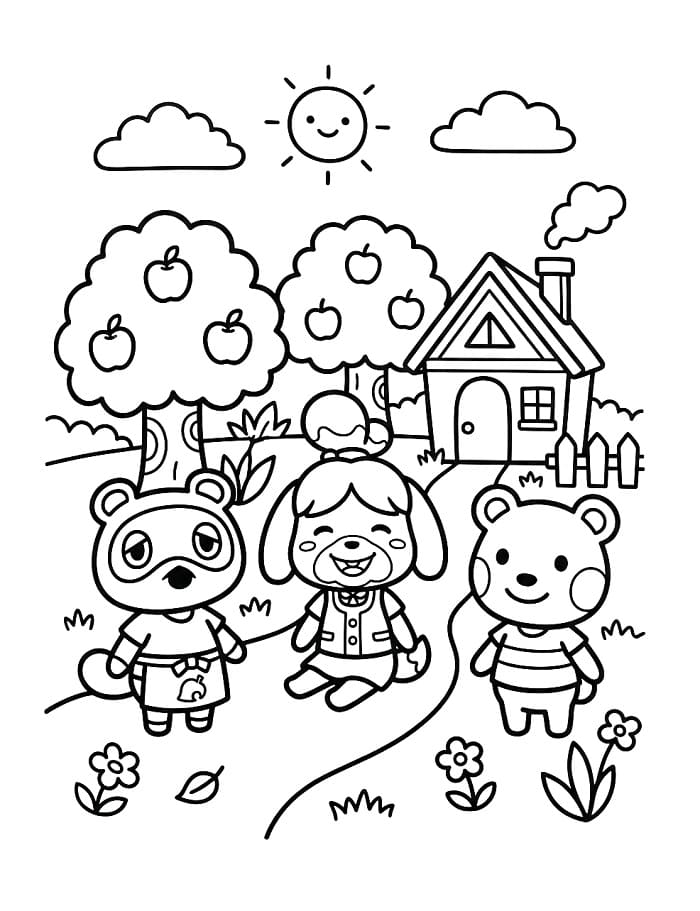 Sehr niedliches Animal Crossing ausmalbilder