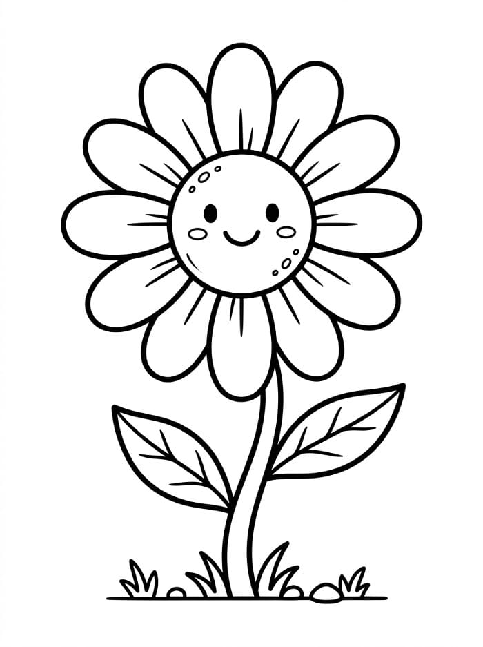 Sehr niedliches Gänseblümchen ausmalbilder
