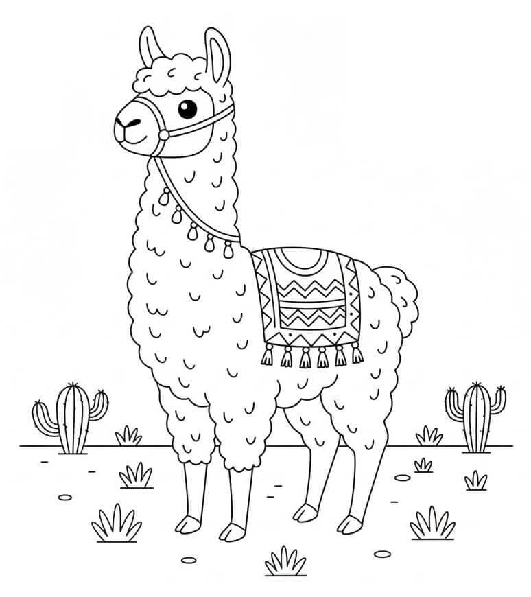 Lama ausmalbilder
