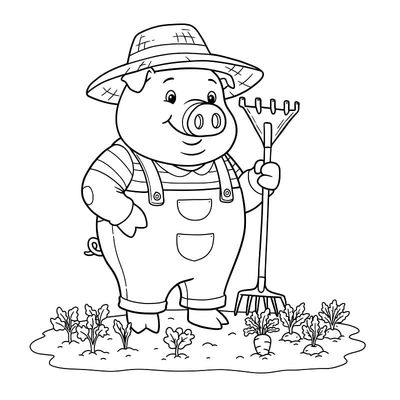 Sehr niedliches Schwein ausmalbilder