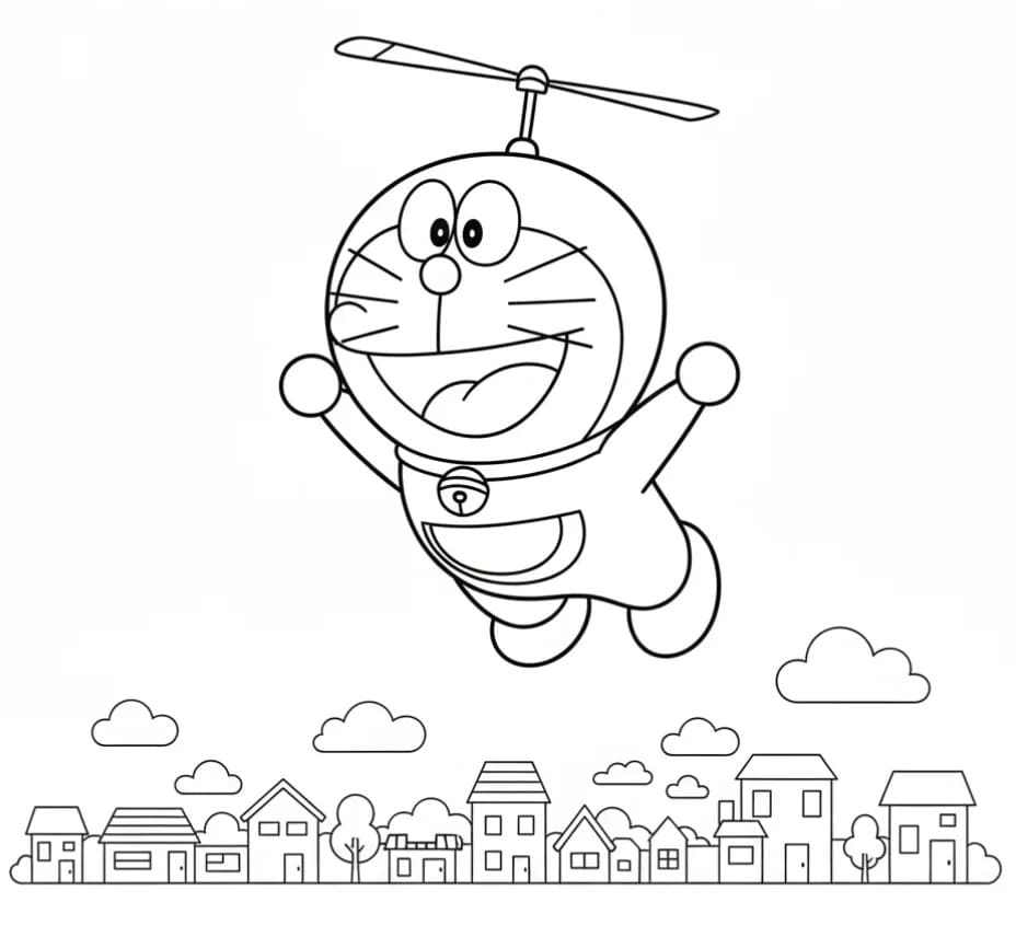 Sehr süßer Doraemon ausmalbilder