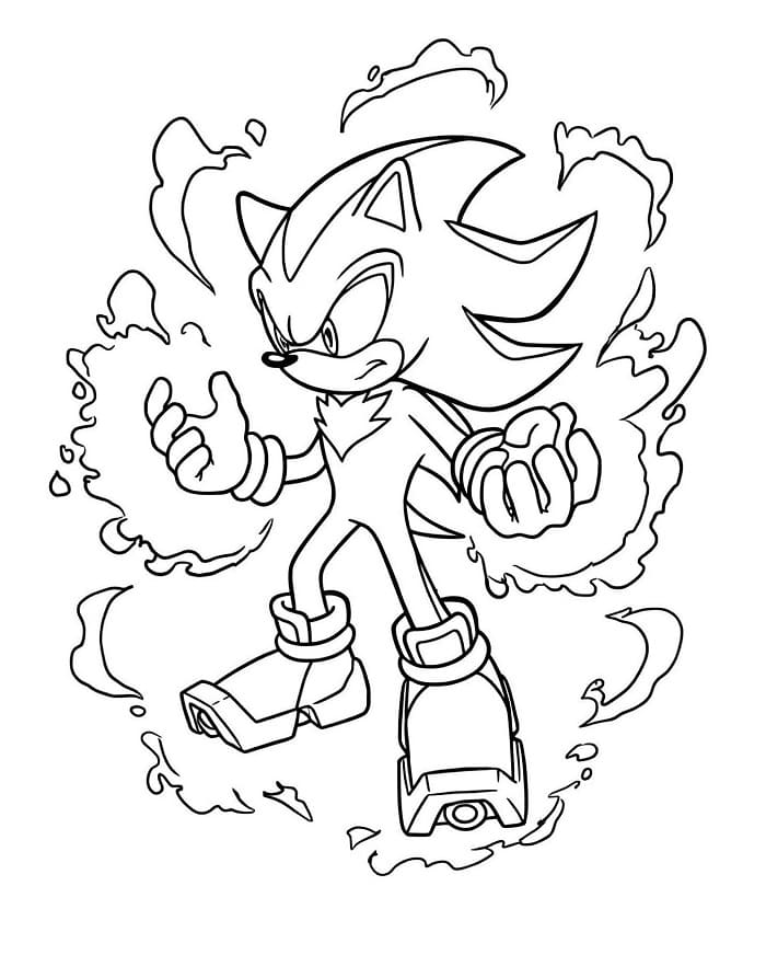 Shadow in Sonic ausmalbilder