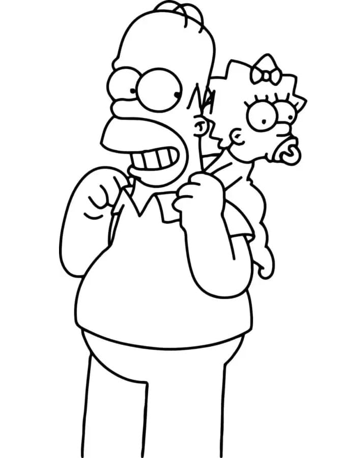 Simpsons für 3-jährige Kinder ausmalbilder