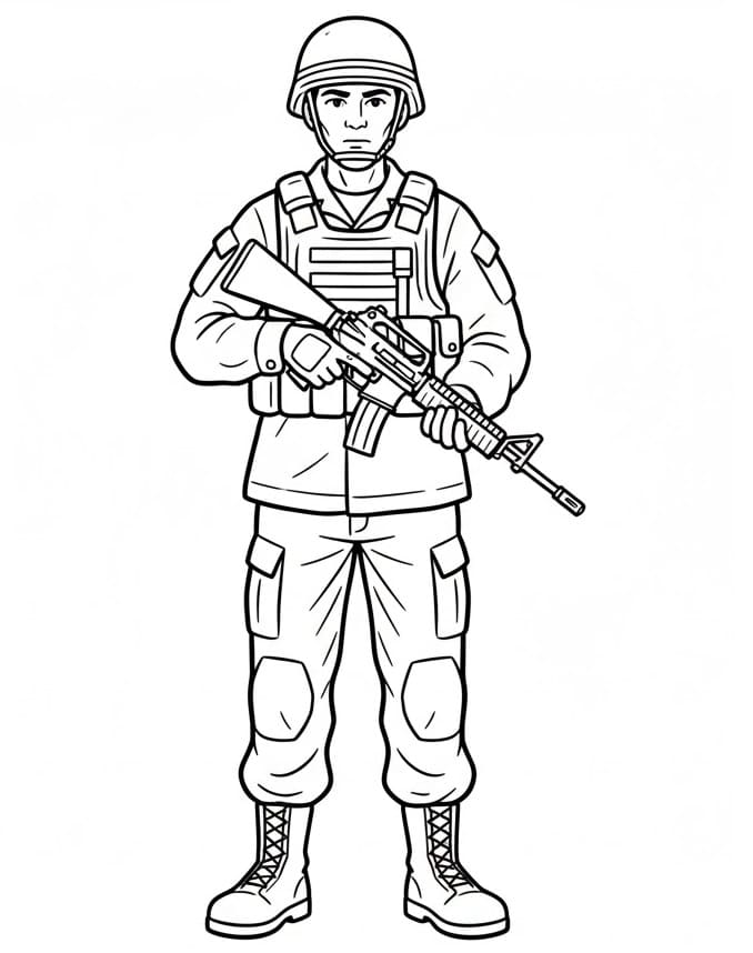 Soldat gratis ausmalbilder
