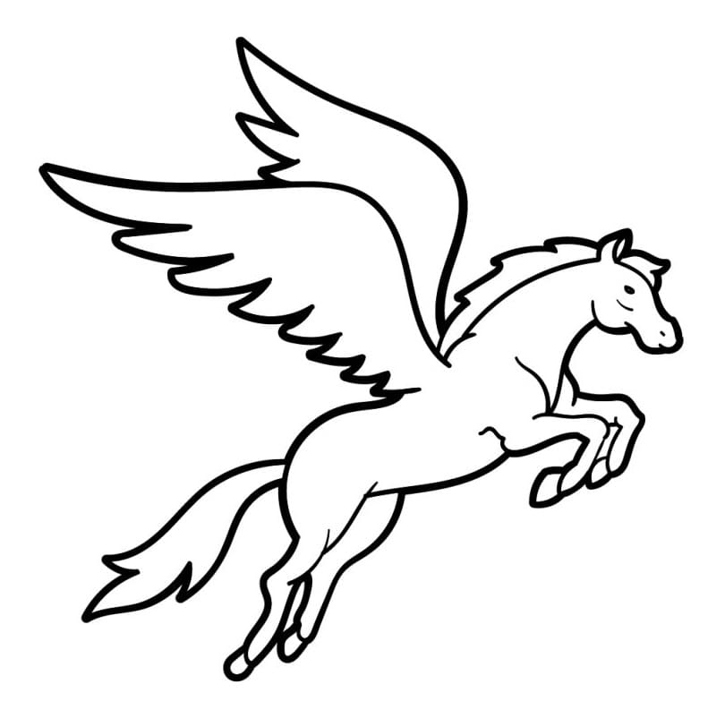 Spektakulärer Pegasus ausmalbilder