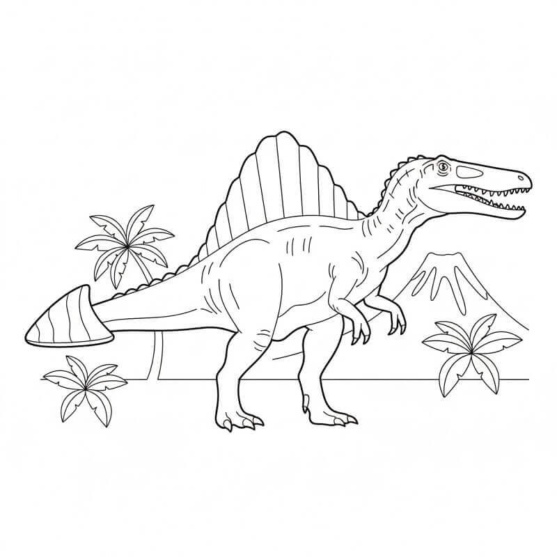 Spinosaurus-Dinosaurier ausmalbilder