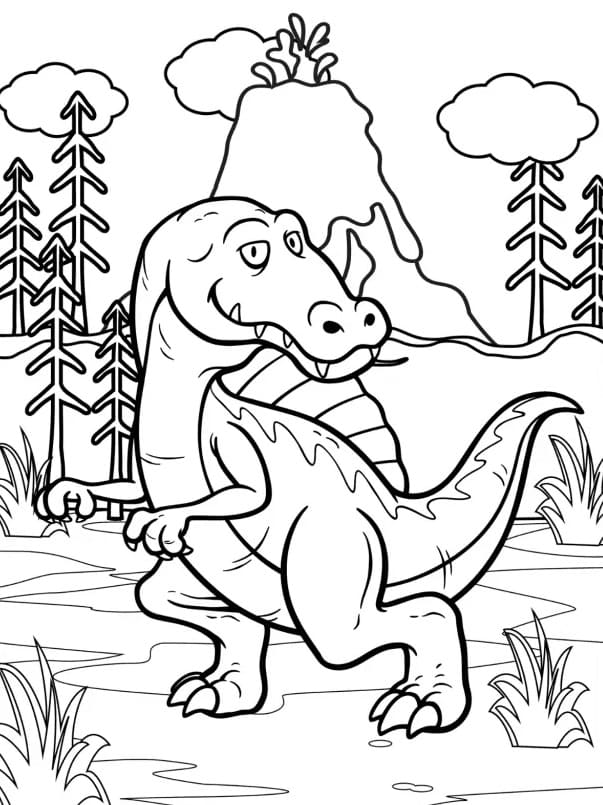 Spinosaurus für 1-jährige Kinder ausmalbilder