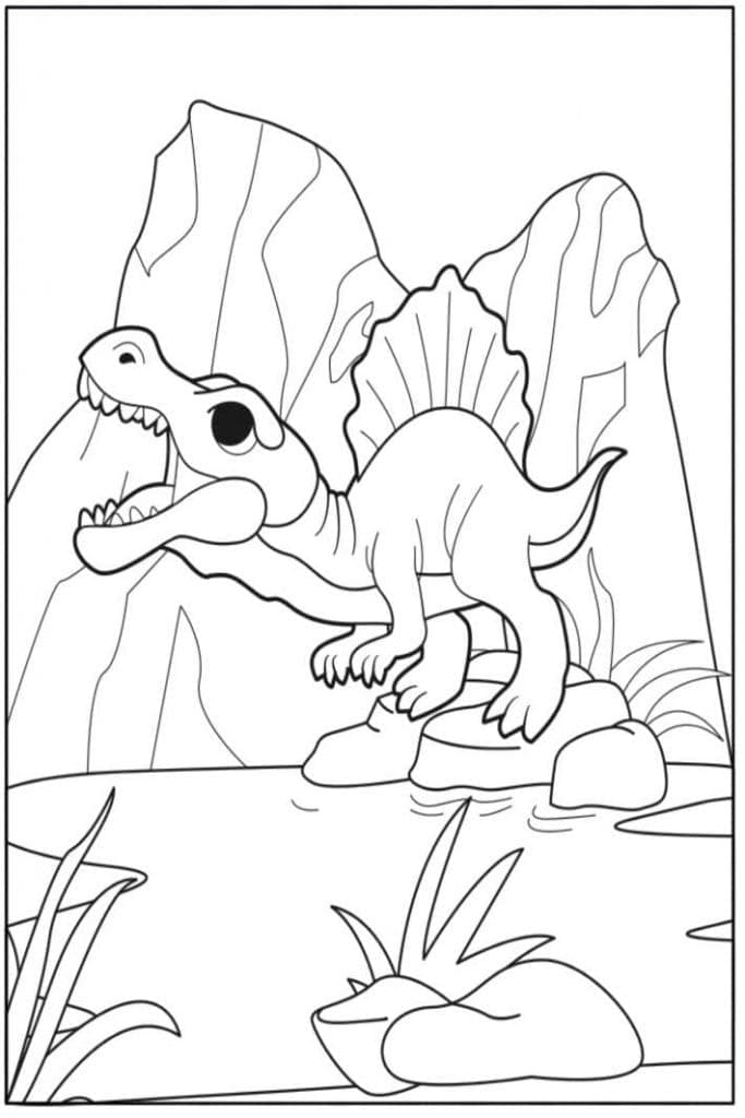 Spinosaurus für Kinder ausmalbilder