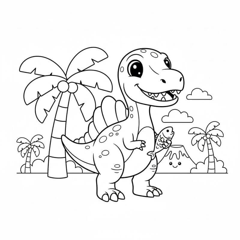 Spinosaurus zum Ausdrucken ausmalbilder
