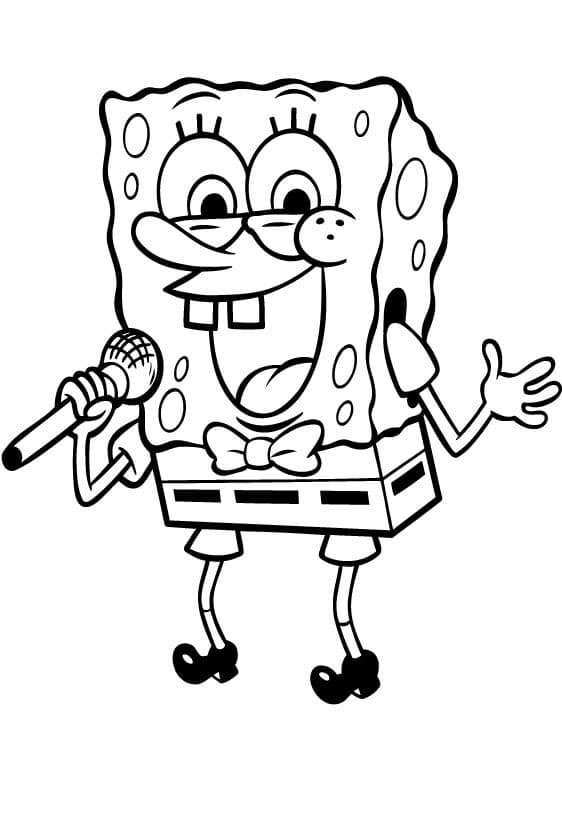 SpongeBob singt ausmalbilder