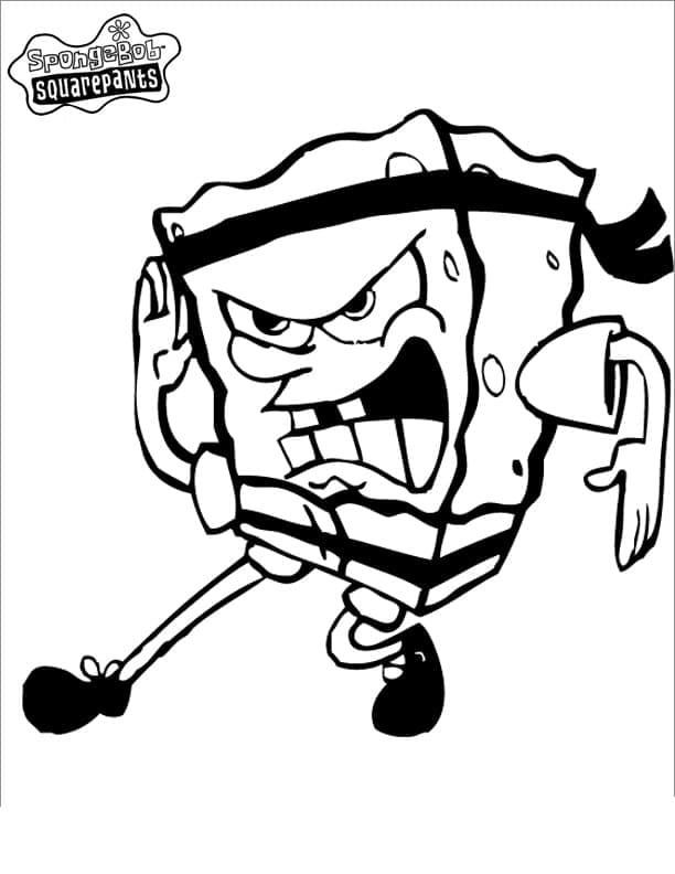 Spongebob Karate ausmalbilder