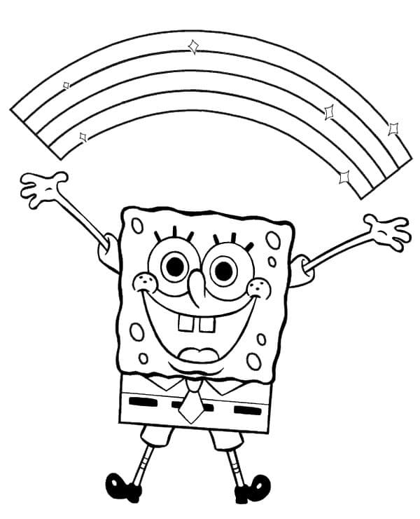 Spongebob und Regenbogen ausmalbilder