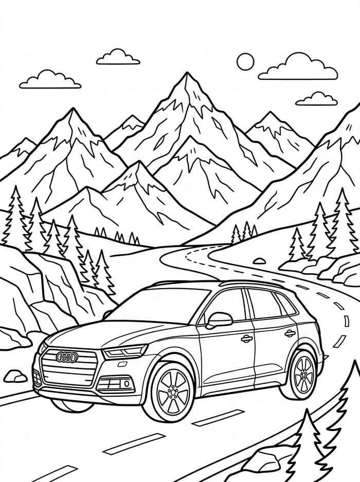 Sportwagen Audi ausmalbilder