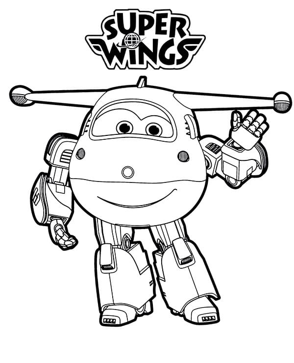 Super Wings für 4-jährige Kinder ausmalbilder