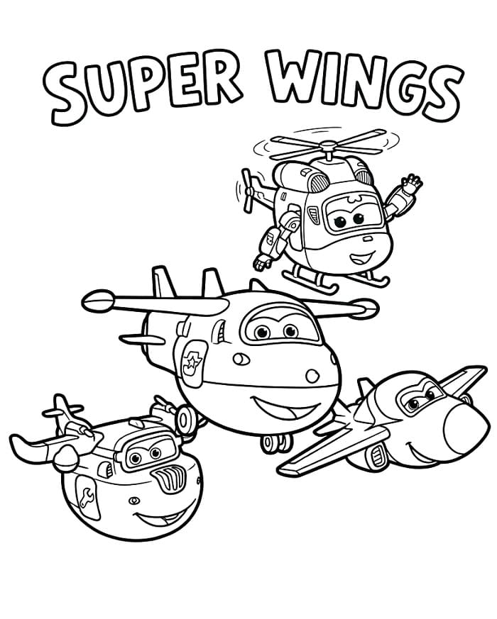 Super Wings ausmalbilder