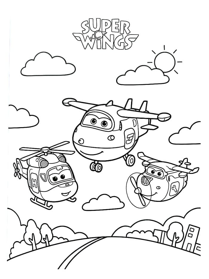 Super Wings zum Ausdrucken ausmalbilder