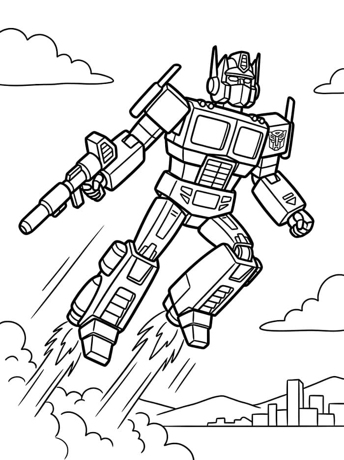 Superheld Optimus Prime ausmalbilder