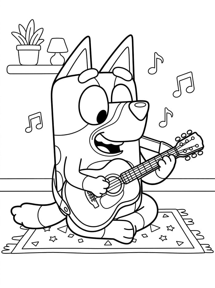 Süßer Bluey ausmalbilder