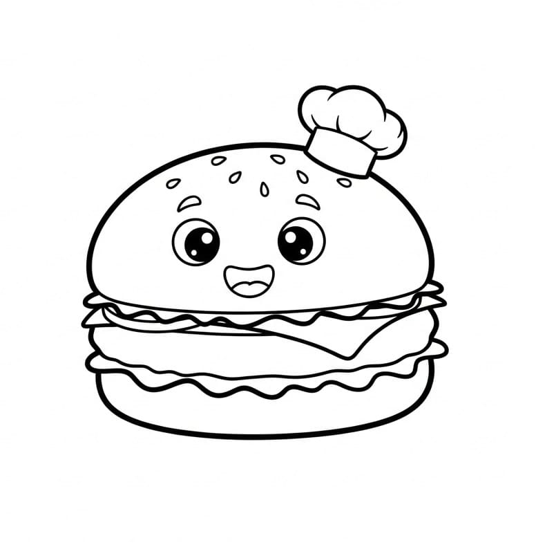 Hamburger ausmalbilder