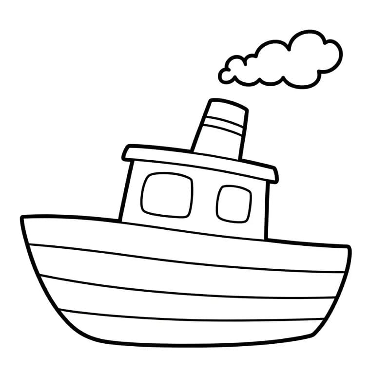 Süßes Boot ausmalbilder