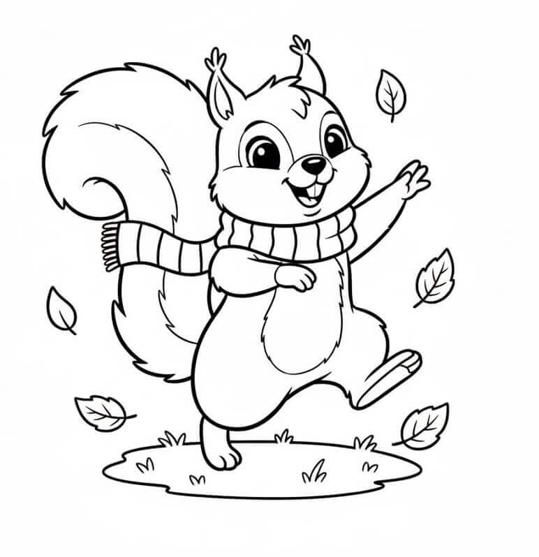 Eichhörnchen ausmalbilder