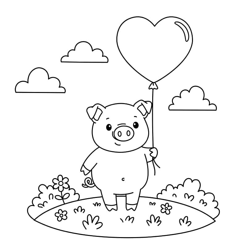 Süßes Schwein ausmalbilder