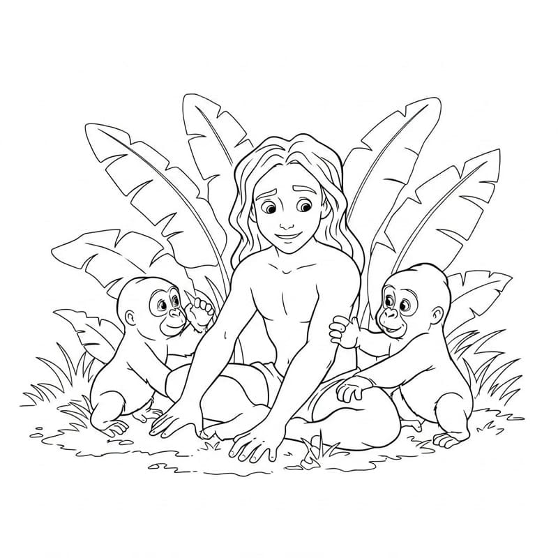 Tarzan aus Disney ausmalbilder