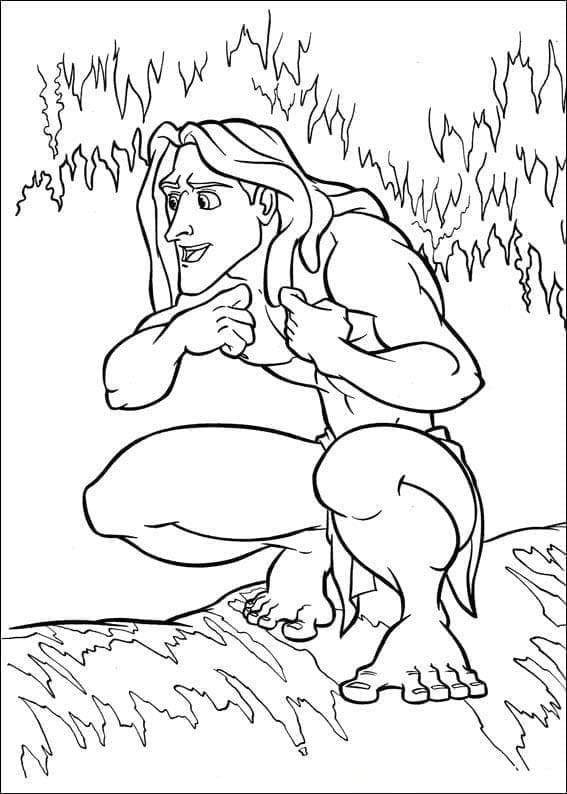 Tarzan für 5-jährige Kinder ausmalbilder