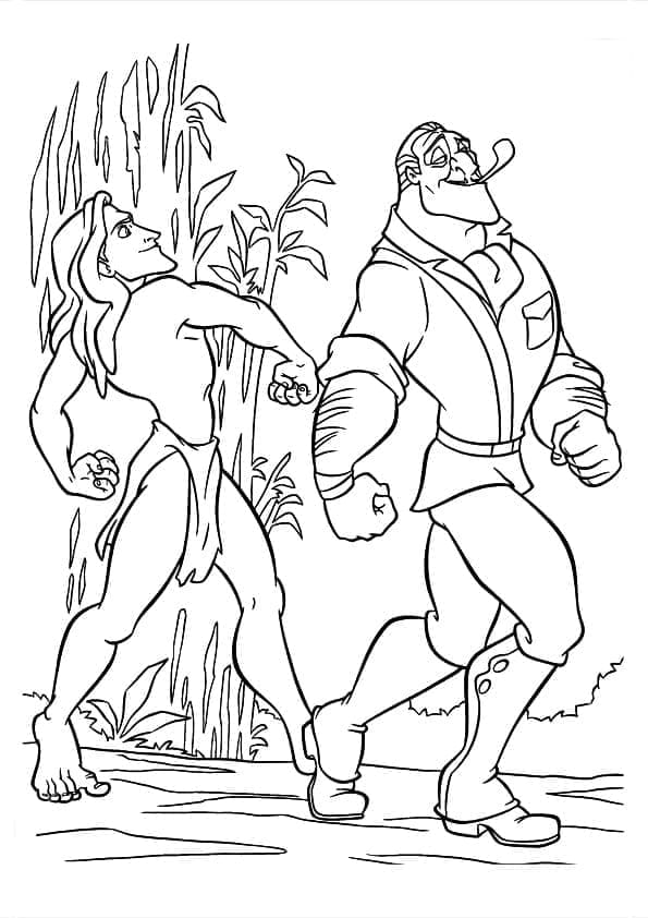 Tarzan für 6-jährige Kinder ausmalbilder