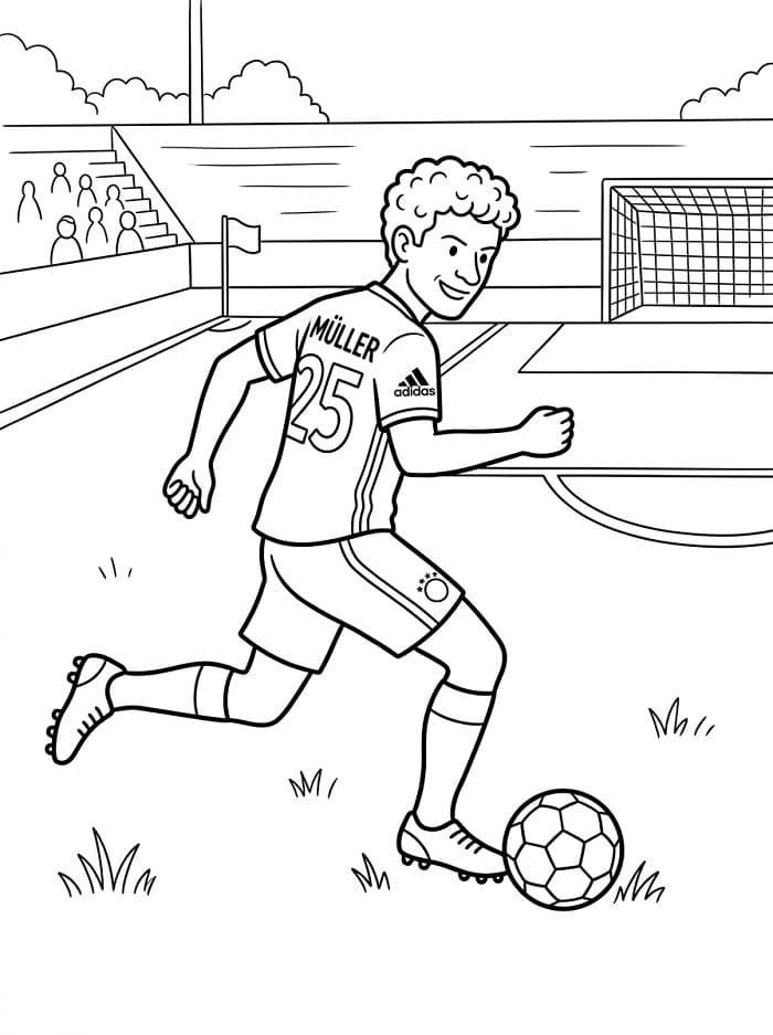 Thomas Müller der Fußballspieler ausmalbilder