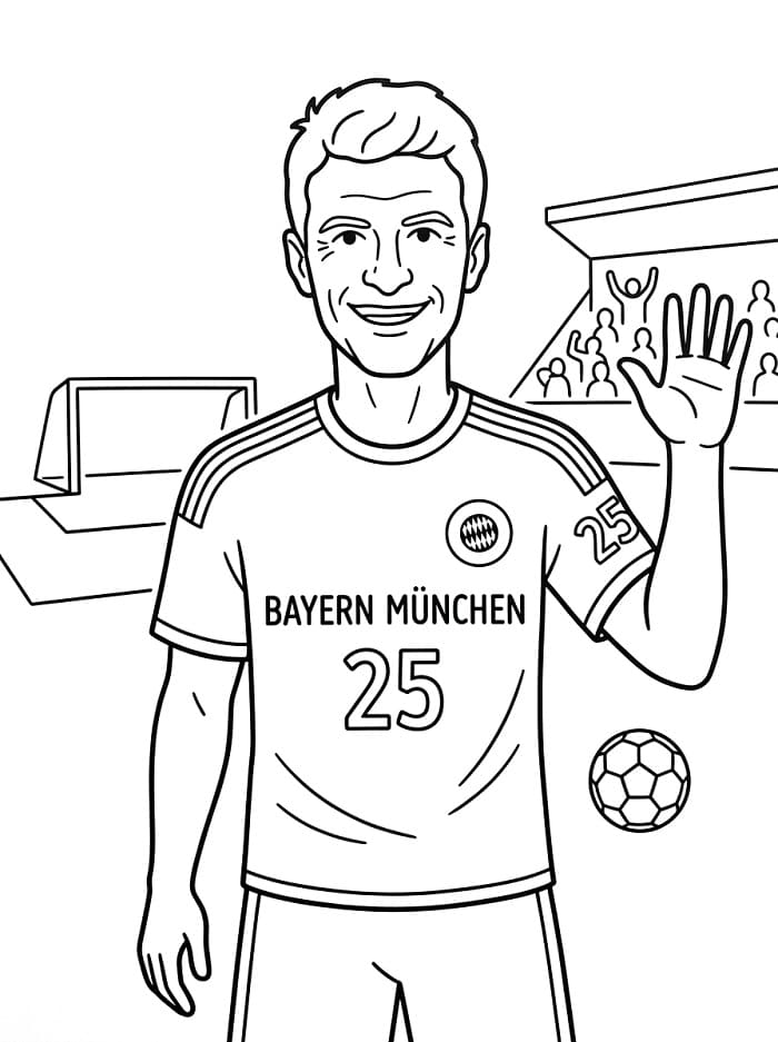 Thomas Müller kostenlos ausmalbilder