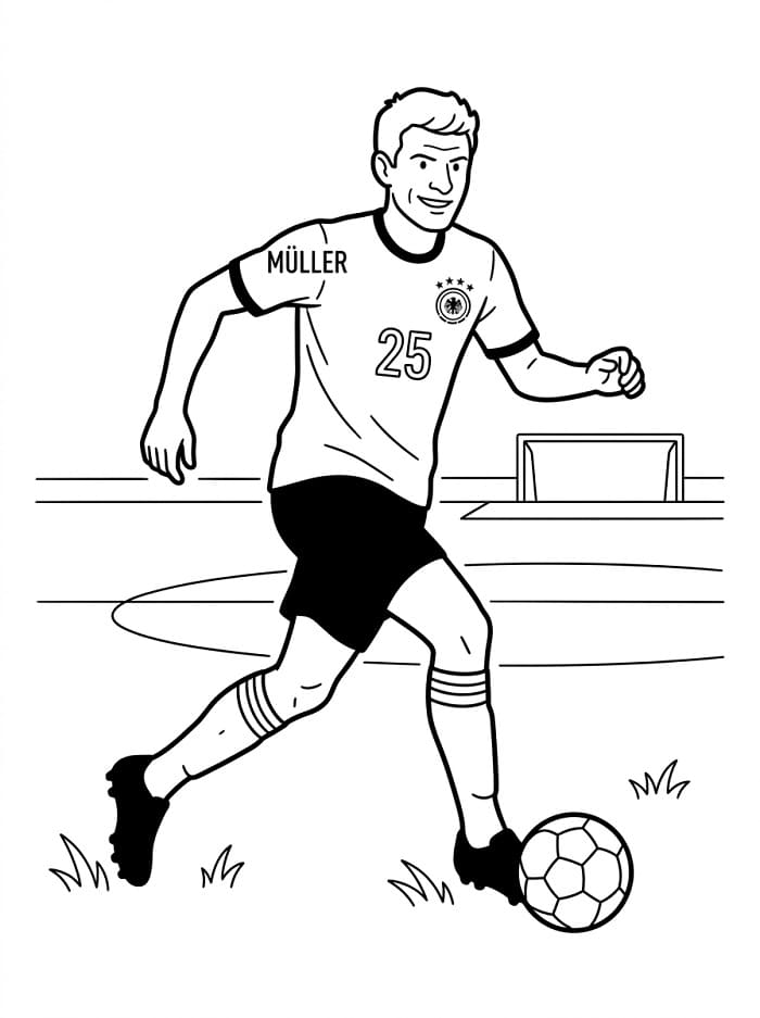 Thomas Müller zum Ausdrucken ausmalbilder