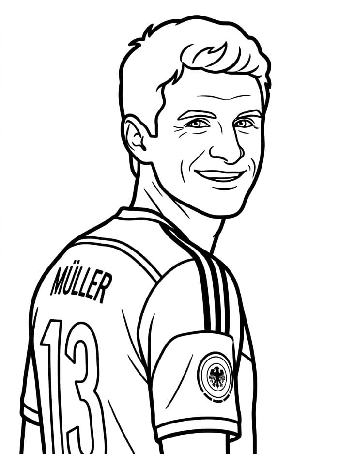 Thomas Müller zum Drucken ausmalbilder