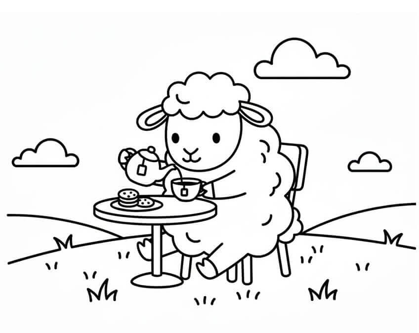 Tierisches Schaf ausmalbilder