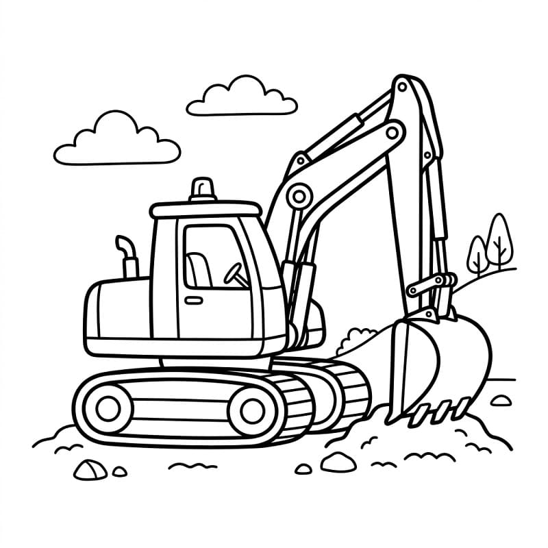 Bagger ausmalbilder