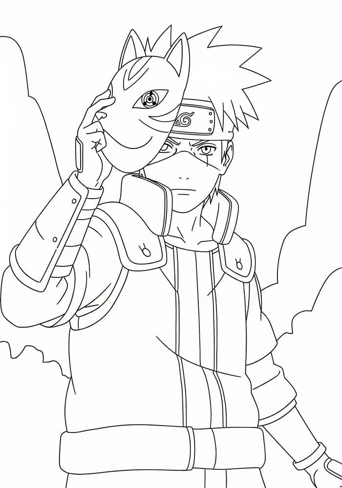 Toller Kakashi ausmalbilder